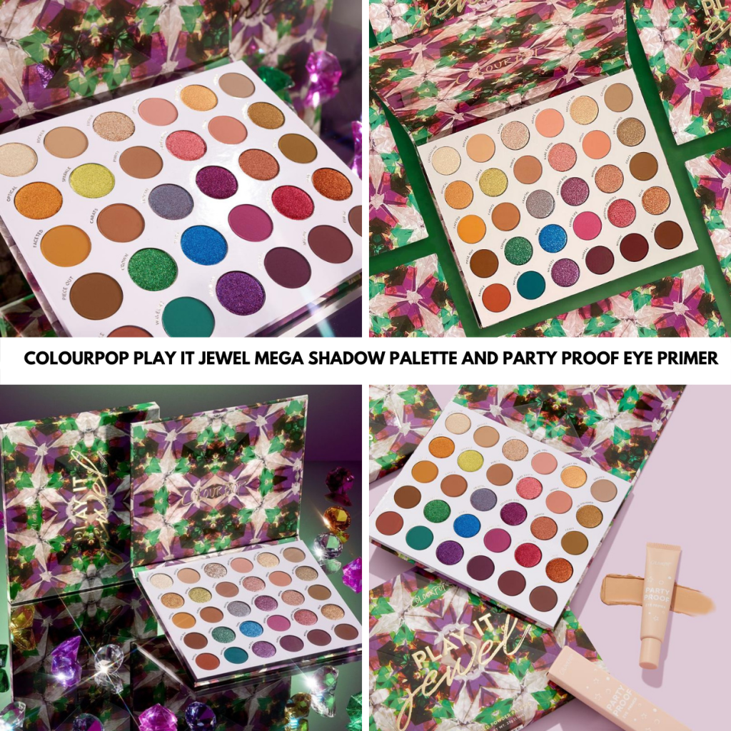 ColourPop Play It Jewel Mega Shadow Palette and Party Proof Eye Primer