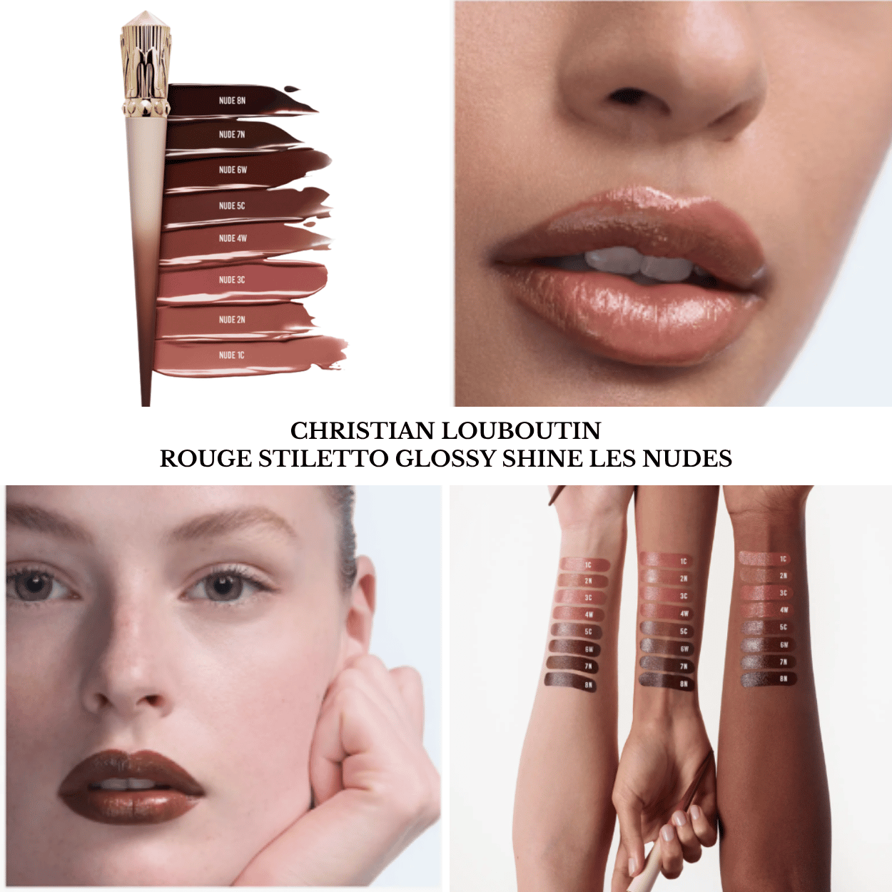 Christian Louboutin Rouge Stiletto Glossy Shine Les Nudes